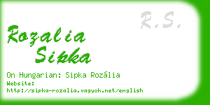 rozalia sipka business card
